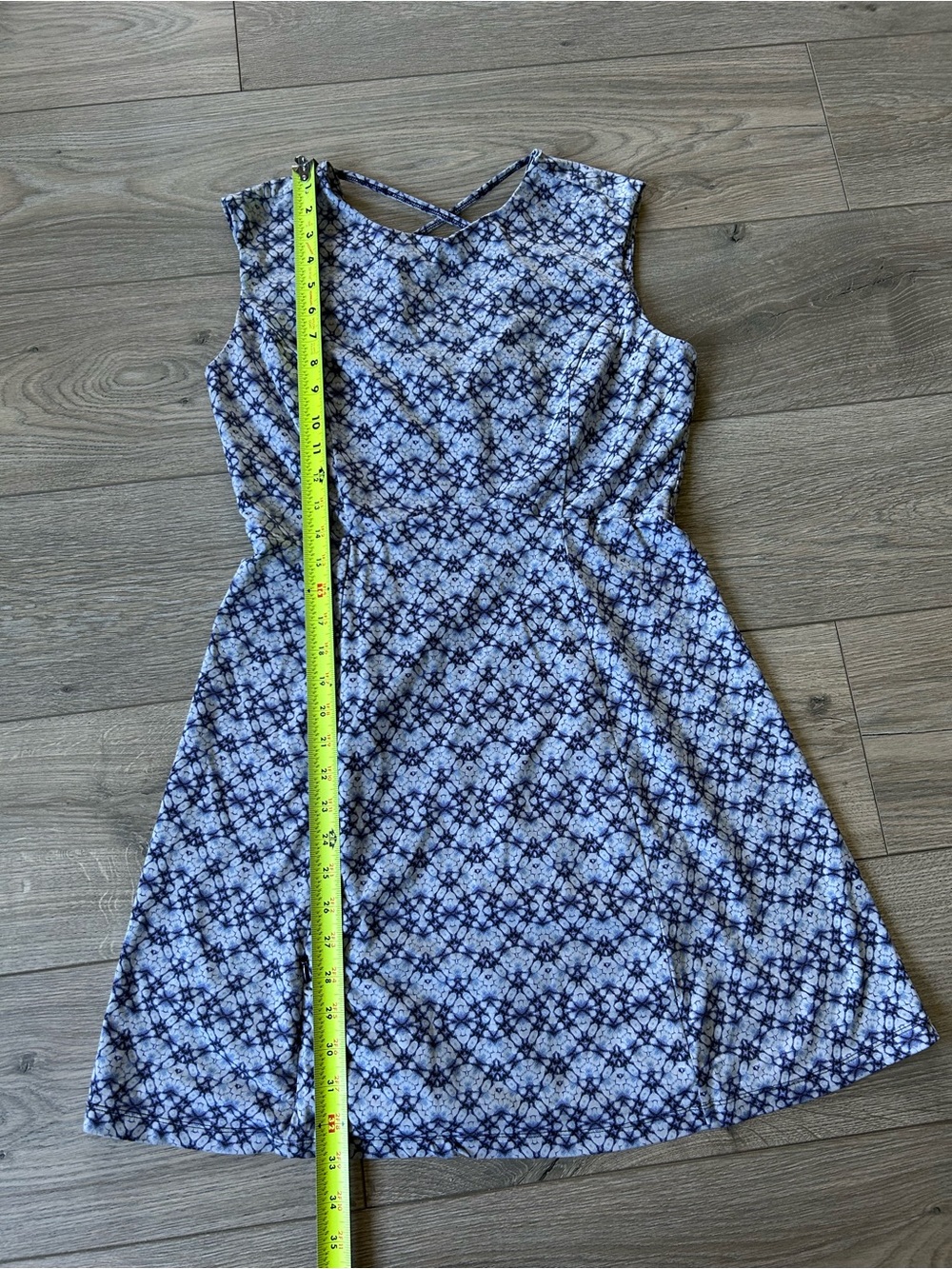 Title Nine Steadfast Diamalete Sleveless Printed Athletic Dress Tidal Wave sizeM - Picture 7 of 11